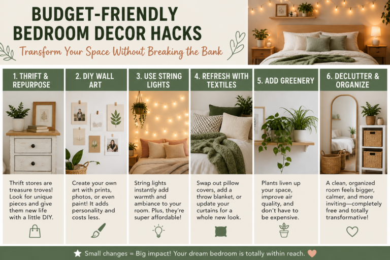 Budget-Friendly Bedroom Decor Hacks: Transform Your Space Without Breaking the Bank